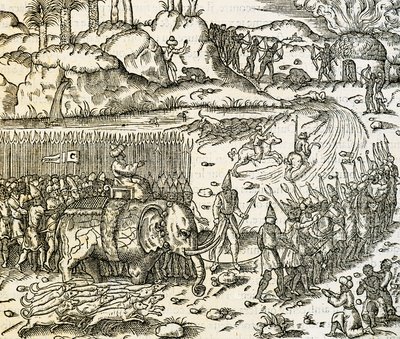 Kongeriget Sofala, hjemsted for Mozambiques guldminer, gravering fra Universal Cosmology, af Andre Thevet (1504-1592), Paris af Andre Thevet