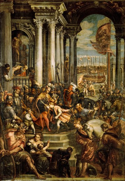 Den byzantinske kejser Alexius IV Angelus ... (olie på lærred) af Andrea (1539 1614) Vicentino