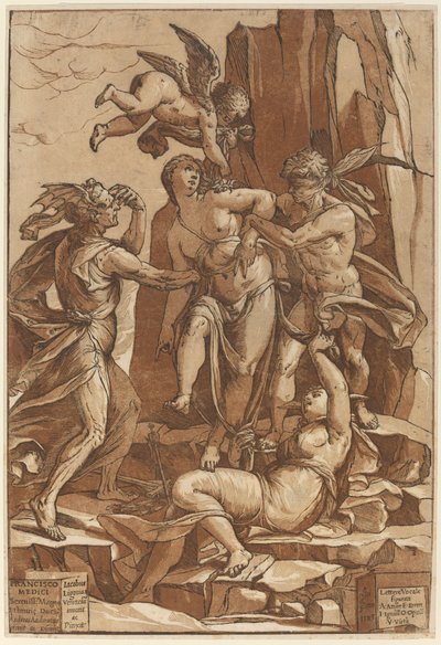 Allegory of Virtue, 1585. af Andrea Andreani