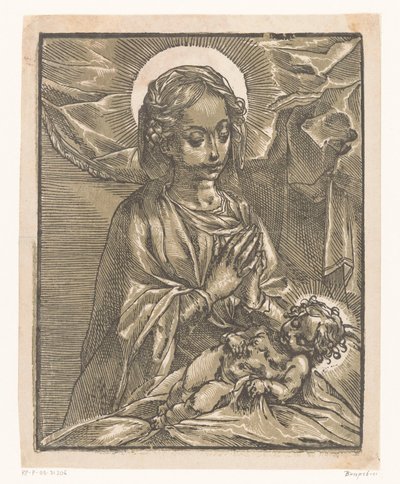 Maria forguder Kristusbarnet af Andrea Andreani