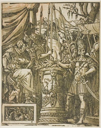 Mucius Scevola af Andrea Andreani