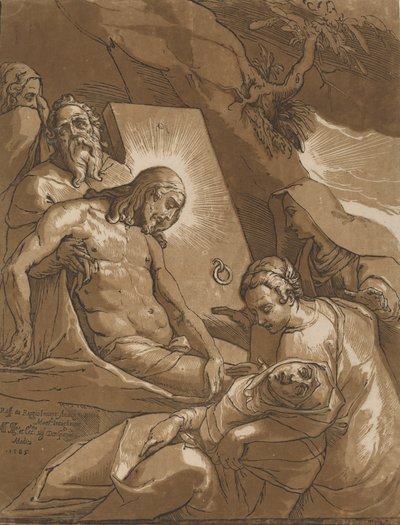 Begravelsen, 1585. af Andrea Andreani