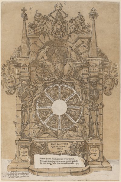 Allegori om døden af Andrea Andreani after Giovanni Fortuna