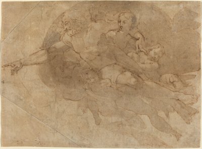 Gud Fader i herlighed af Andrea Boscoli after Michelangelo