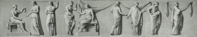 Et grisaille-panel, der forestiller et kvindeoptog med tårer af Andrea Casali