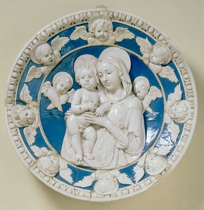 Runde med Madonna og barn af Andrea Della Robbia
