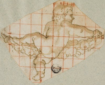 Putto med guirlande af Andrea Lilio