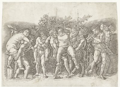 Bacchanal mødte Silenus af Andrea Mantegna