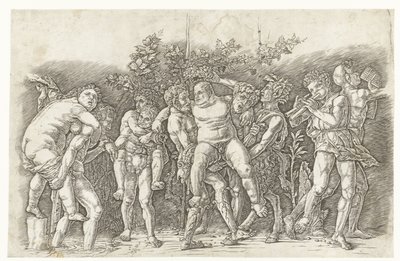 Bacchanal mødte Silenus af Andrea Mantegna