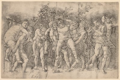 Bacchanal med Silenus. af Andrea Mantegna