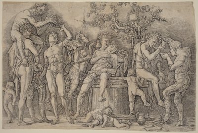 Bacchanal med et vinkar af Andrea Mantegna