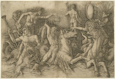 Battle of Sea-Gods, venstre halvdel af en frise af Andrea Mantegna