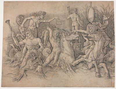 Battle of the Sea Gods - venstre del. af Andrea Mantegna