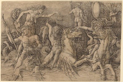 Battle of the Sea Gods [venstre halvdel] af Andrea Mantegna