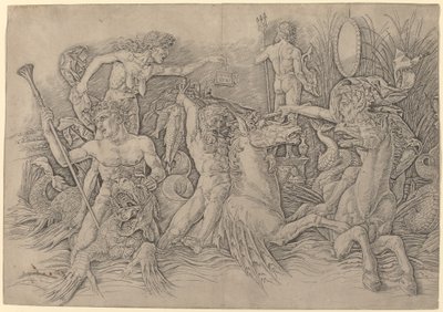 Battle of the Sea Gods [venstre halvdel] af Andrea Mantegna