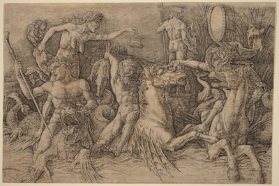 Havgudernes kamp [venstre halvdel] af Andrea Mantegna