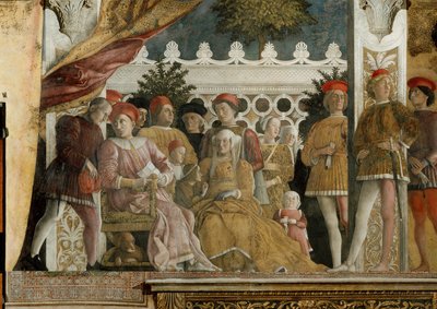 Retten i Gonzaga Fresco i Camera degli Sposi i Palazzo Ducale i Mantua, 1474 af Andrea Mantegna