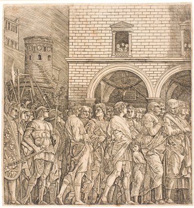 Det romerske senat følger en triumf af Andrea Mantegna