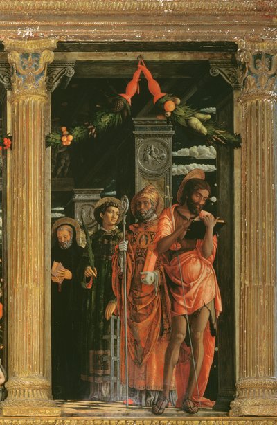 Detalje af San Zeno-altertavlen, 1456-60 af Andrea Mantegna