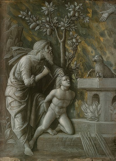 Isaks ofring. Omkring 1490-95 af Andrea Mantegna