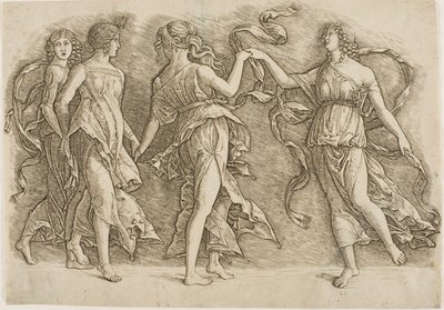 Fire kvinder danser af Andrea Mantegna