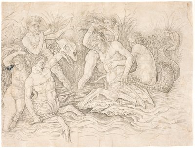Havgudernes kamp, højre halvdel af Andrea Mantegna