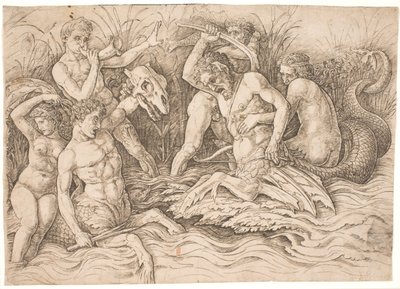 Havgudernes kamp, højre halvdel af Andrea Mantegna