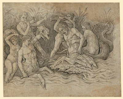 Havets guders kamp af Andrea Mantegna