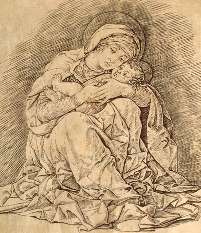 Jomfru og barn. af Andrea Mantegna