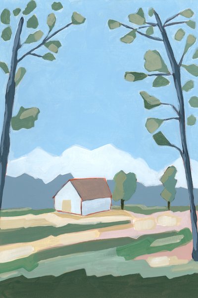 Highlands, 2023 (akryl på papir) af Andrea Mejia