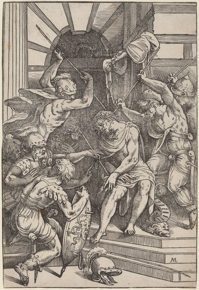 Kristus kronet med torne af Andrea Meldolla, called Schiavone, after Titian