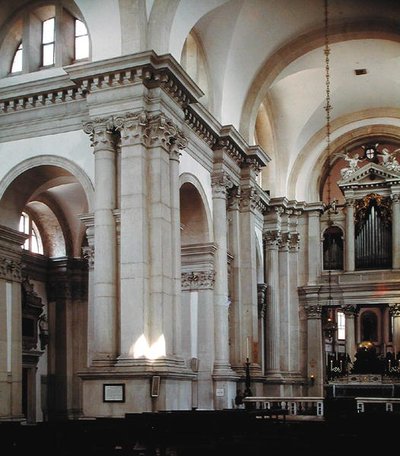 Skibet indvendigt, 1566-80 af Andrea Palladio