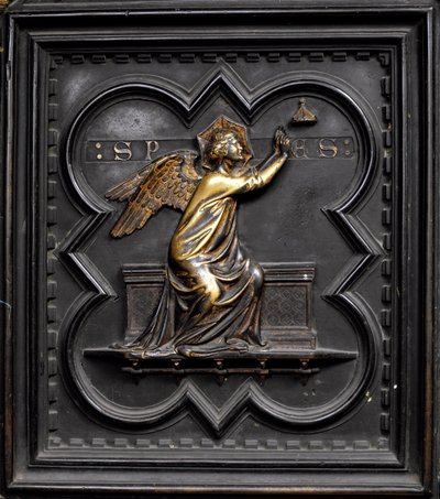 Hope, panel A af syddørene til dåbskapellet i San Giovanni, 1336 (bronze) af Andrea Pisano
