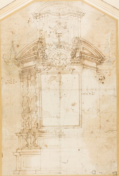 Skitse til et Sankt Bartholomæus-alter af Andrea Pozzo