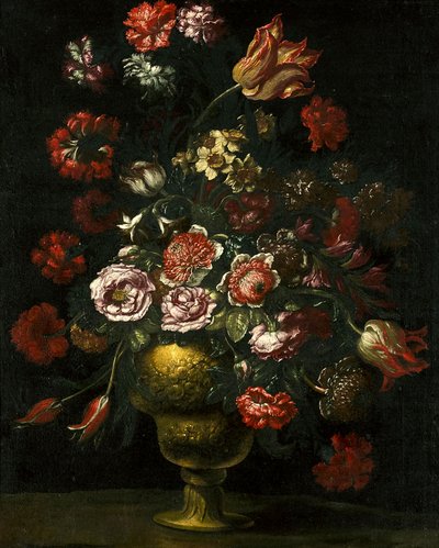 Vase med blomster af Andrea Scacciati