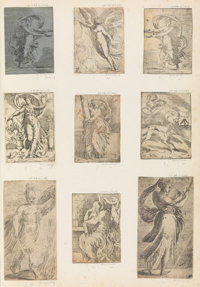 Mars og andre mytologiske figurer, ca. 1536-38. af Andrea Schiavone