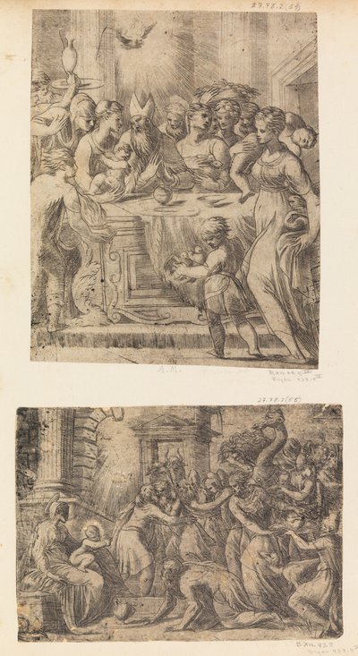 Magiernes tilbedelse, ca. 1542-46. af Andrea Schiavone