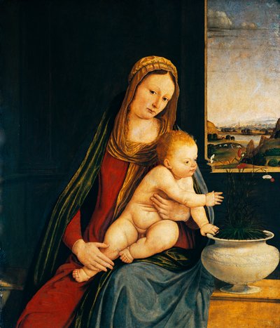 Madonna og Barn eller Nellikernes Madonna af Andrea Solario