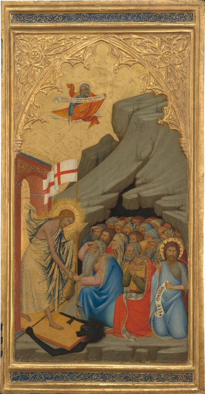 The Descent into Limbo, ca. 1380 (ægtempera & bladguld på træpanel) af Andrea Vanni