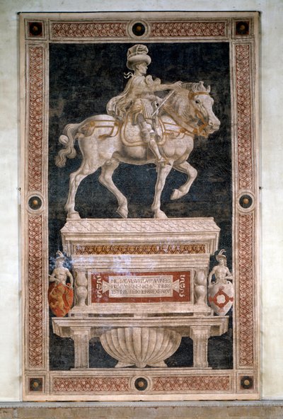 Ridemonument til Niccolo da Tolentino (fritliggende freskomaleri af Andrea del Castagno