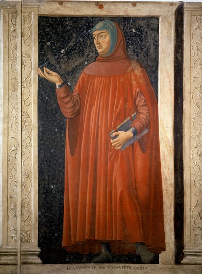 Portræt af Francesco Petrarca af Andrea del Castagno