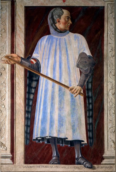 Portræt af Niccolo Acciaiuoli, den store senechal i Napoli (Fresco af Andrea del Castagno