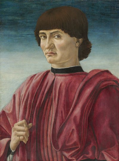 Portræt af en mand, ca. 1450 (tempera på panel) af Andrea del Castagno