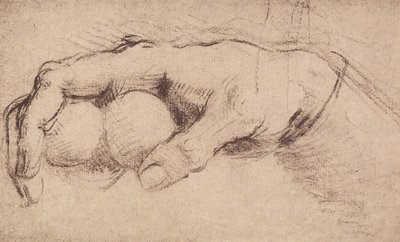 En hånd; tegning af Andrea del Sarto