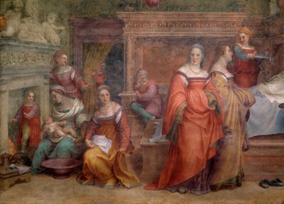 Jomfruens fødsel (Detaljefresco af Andrea del Sarto