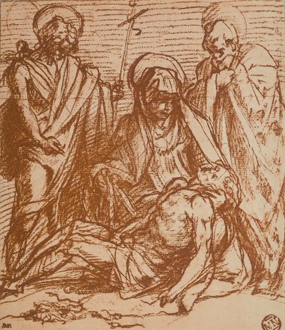 Dead Christ in the Virgins Arms (Pieta) af Andrea del Sarto