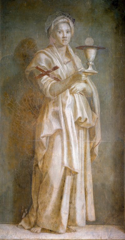 La Faith Fresco af Andrea del Sarto (1486-1531) 1522 Dim.194x110 cm Firenze, Chiostro dello Scalzo af Andrea del Sarto