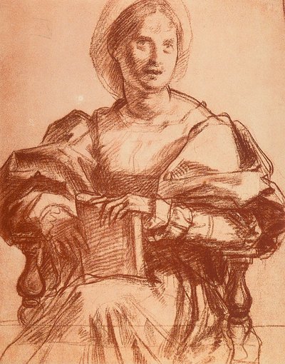 Portræt af Lucrezia del Fede af Andrea del Sarto