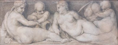 Scene med figurer i klassisk stil af Andrea del Sarto