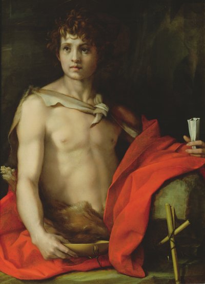 Johannes Døberen, 1522 (tempera ombord) af Andrea del Sarto